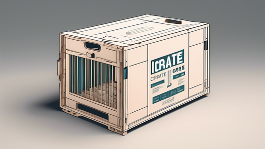 Create an informative and detailed illustration of the 'I Crate,' highlighting its key features and benefits. The image should include labeled diagrams of the crate's structure, showcasing its design