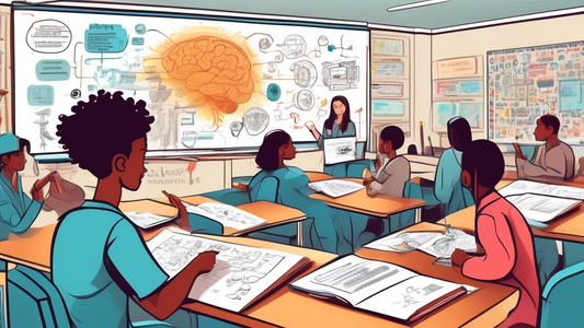 Prompt: An intricate illustration showcasing various effective techniques for recall training, including visual elements like memory palaces, mnemonic devices like colorful acronyms and images, mind m